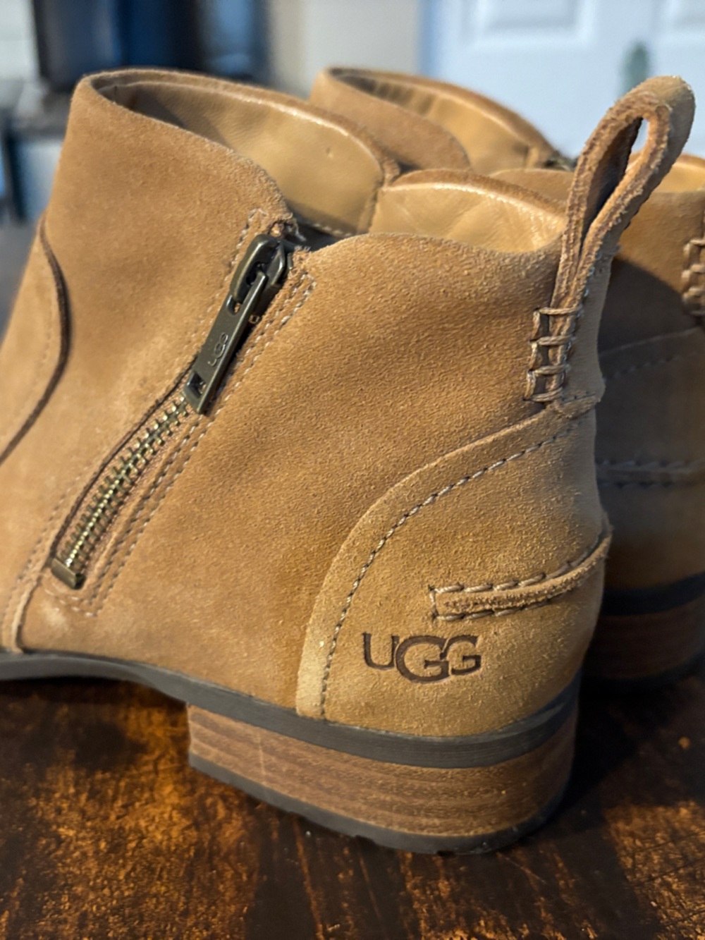 UGG Men's Chestnut Tan Suede Zip Chukka Boots